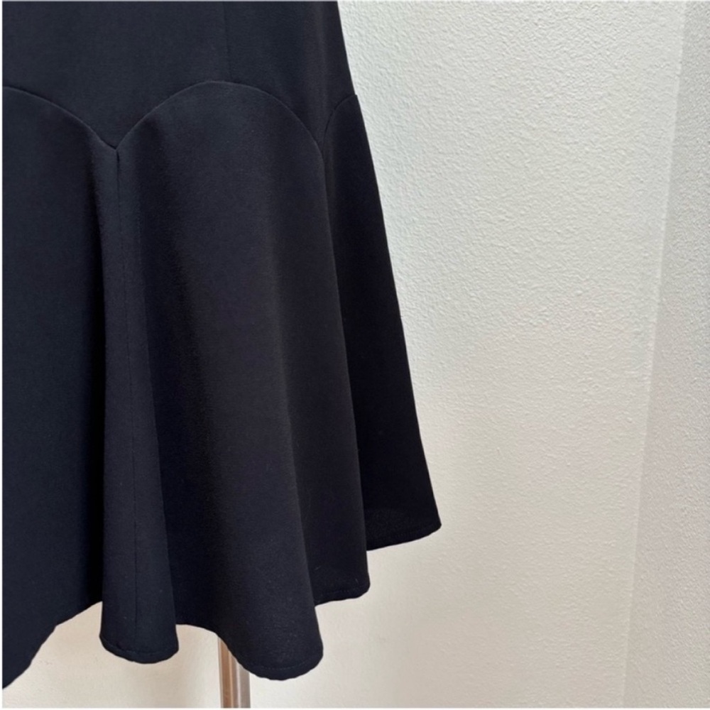 CeCe A Line Skirt Skater Flounce Work Career Business Casual Black Size Medium - Picture 5 of 13